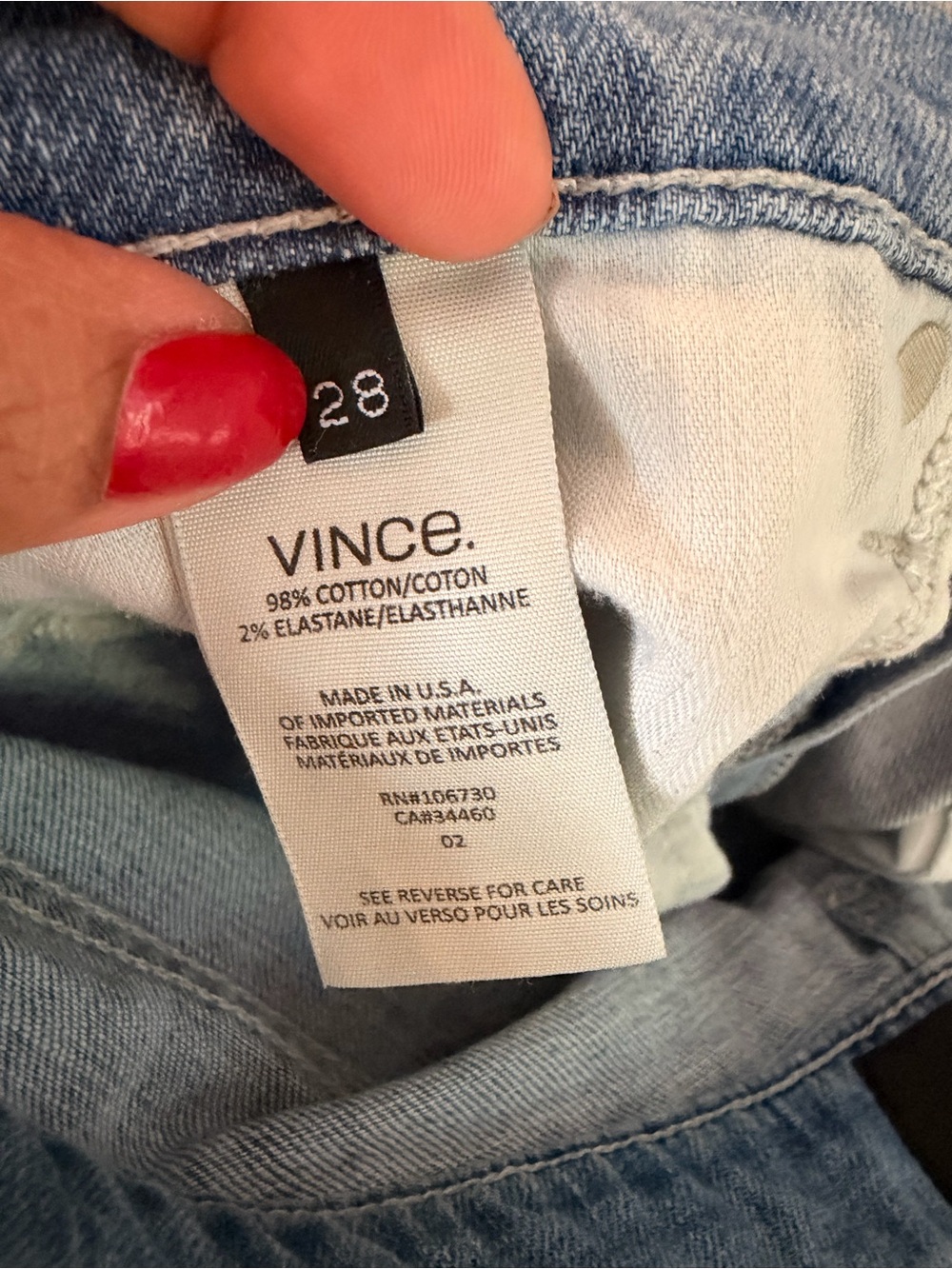 Vince Ombre Light Blue Crop Jeans size 28 - Picture 6 of 8